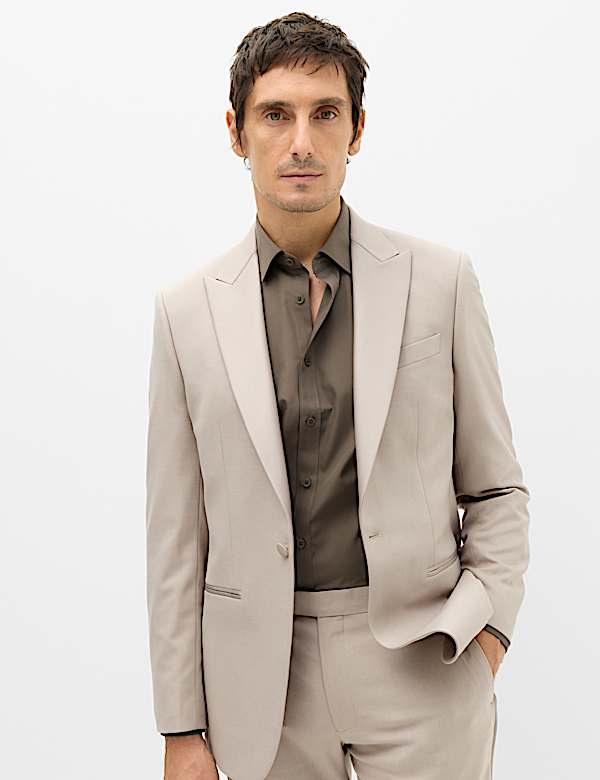 2 Piece Tailored Fit Peak Lapel Tuxedo Suit
