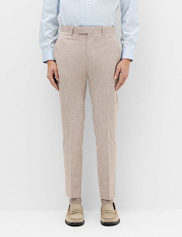 2 Piece Slim Fit Linen Blend Stretch Suit - MX