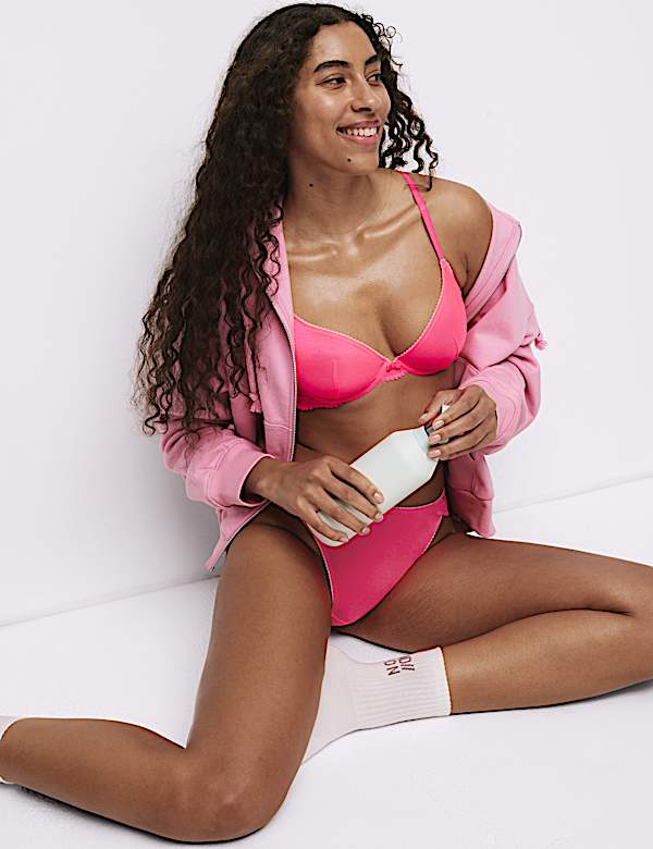 Hanna Glossie Wired Plunge Bra Set A-E - US