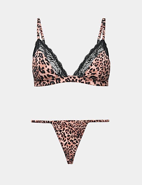 Clara Papertouch Leopard Print Bralette Set A-E - KR