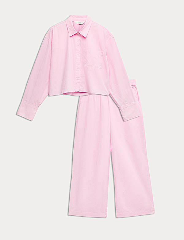 Ensemble chemise pyjama coupe courte 100 % coton - CH