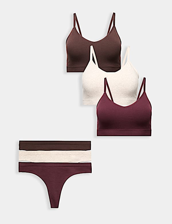 3pk Seamless Non Wired Bralettes Sets - CZ