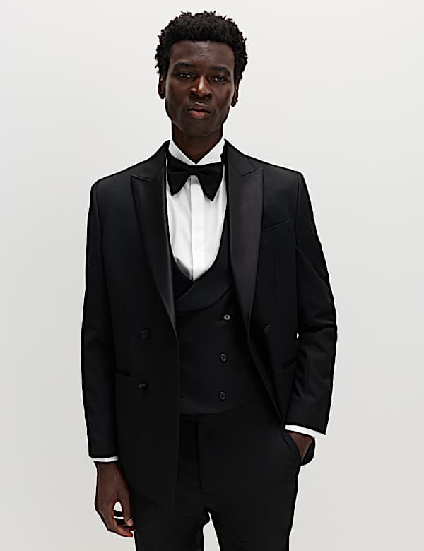 3 Piece Slim Fit Double Breasted Tuxedo Suit