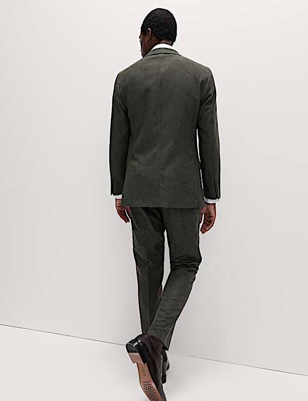 Tailored Fit Wool Rich Tweed Suit - GR