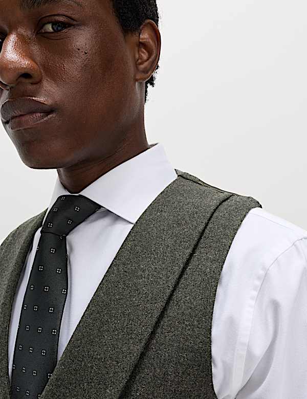 Tailored Fit Wool Rich Tweed Suit - GR