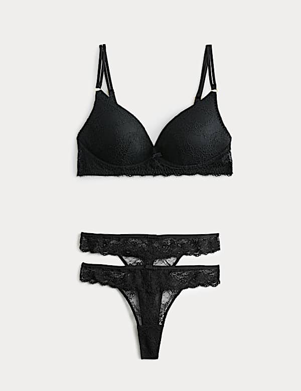 Ida Lace Non Wired Plunge Bra Set A-E - RO