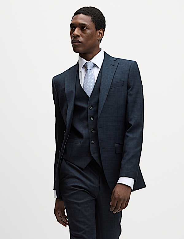Slim Fit Shadow Check Suit - IL