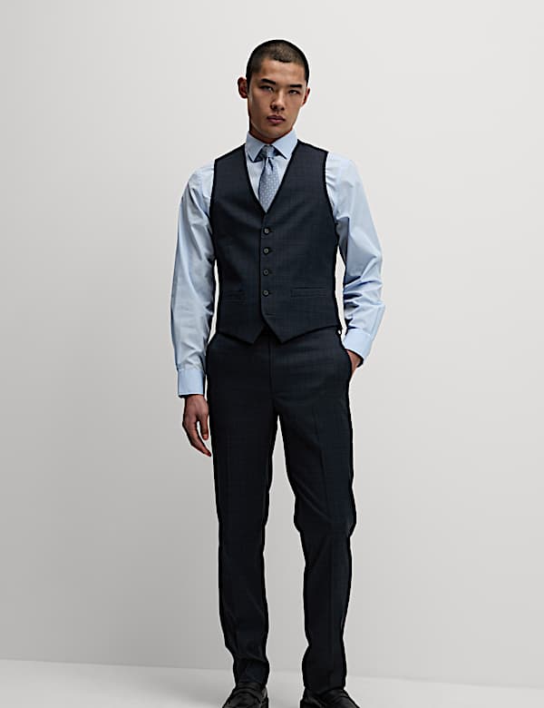 Slim Fit Shadow Check Suit - BE