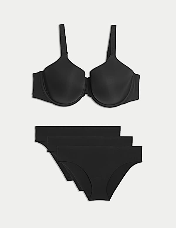 Wired Full Cup T-Shirt Bra Set F+ - AL
