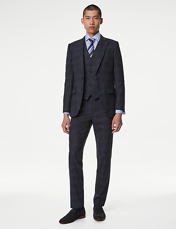 Slim Fit Prince of Wales Check Suit - SI