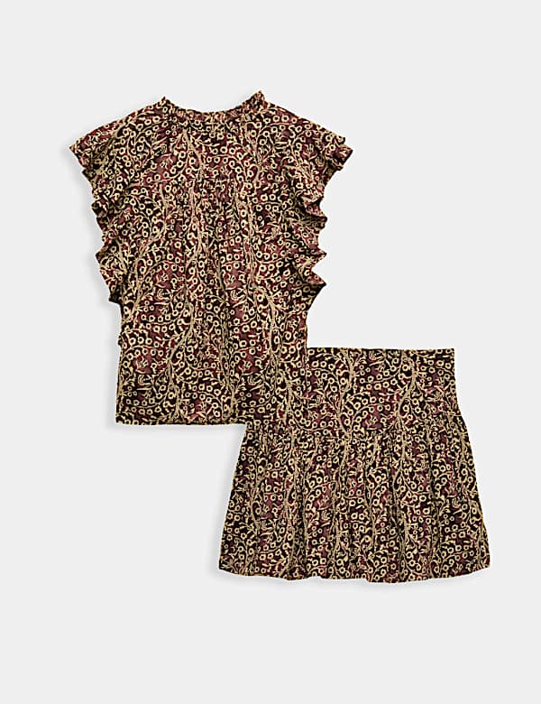 Floral Top & Skirt Set - MV