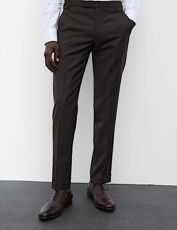 2 Piece Tailored Fit Wool Blend Suit - UA