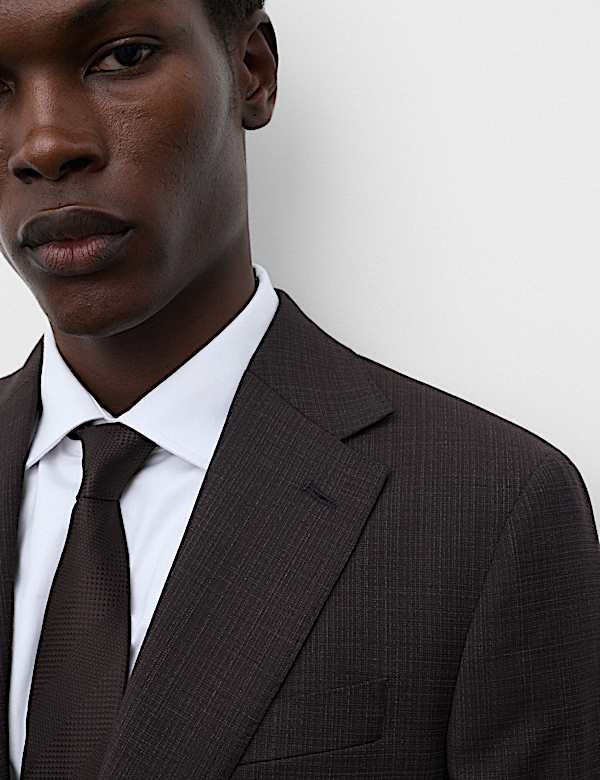 2 Piece Tailored Fit Wool Blend Suit - UA