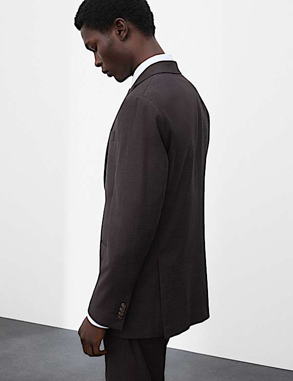 2 Piece Tailored Fit Wool Blend Suit - UA