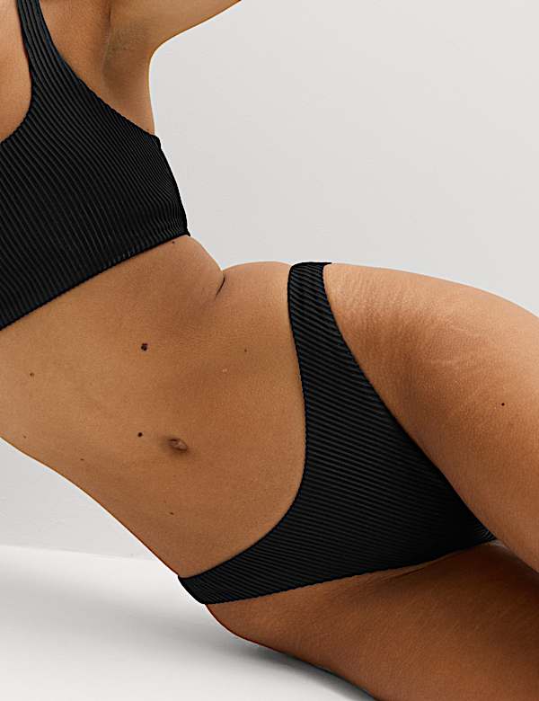 Ribbed Scoop Neck Bikini Set - EE