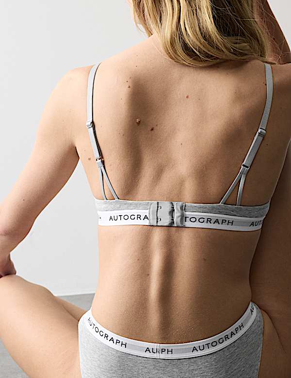 Lille Cotton Rich Wired Push-Up Plunge Bra Set A-E - PT