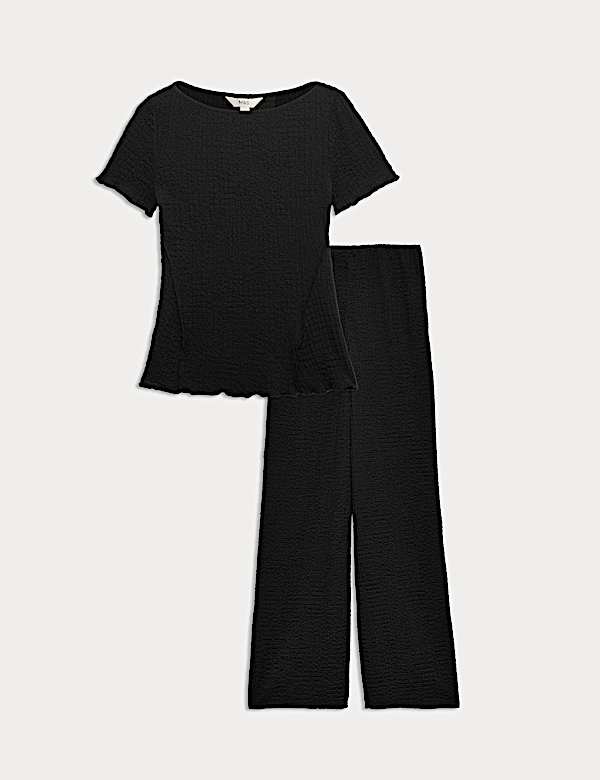 Textured Top & Trouser Set - AU