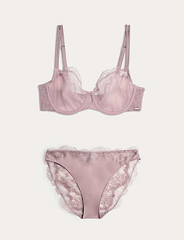 Nolana Lace Wired Balcony Bra Set A-E - NL