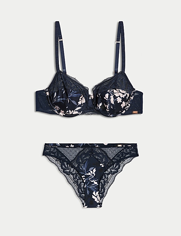 Lantana Silk & Lace Wired Balcony Bra Set A-E - SE