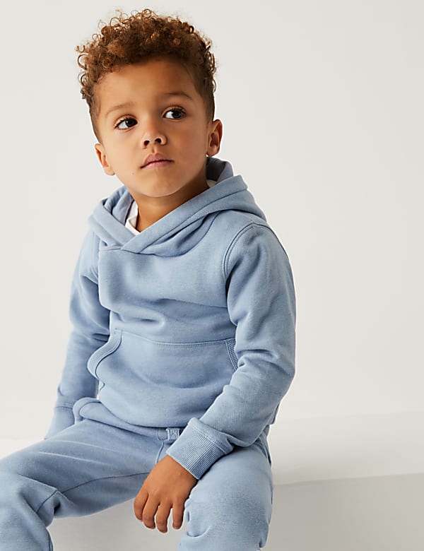 Cotton Rich Plain Hoodie & Joggers Outfit - FR