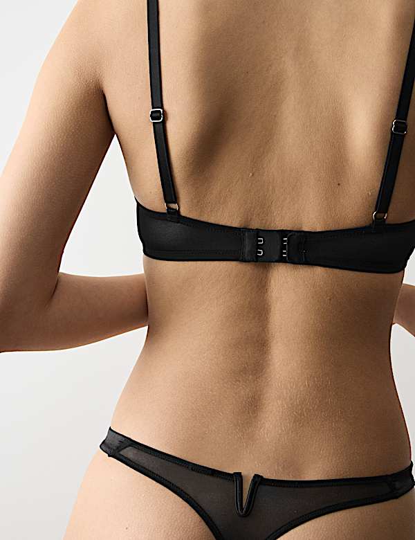 Florence Embroidery Quarter Cup Balcony Bra Set A-E - DE