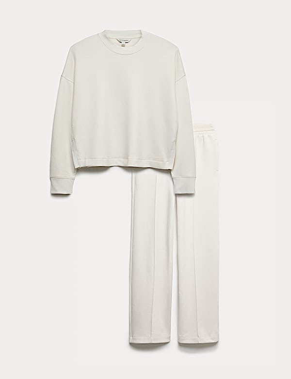 Scuba Jersey Lounge Sweatshirt Set - CZ