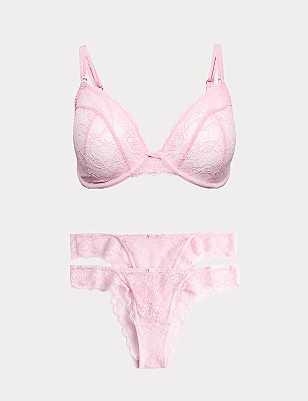 Ida Lace Wired Plunge Bra Set F-H - LU