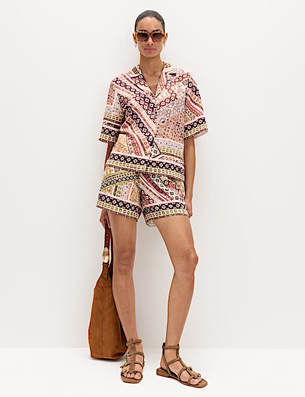 Printed Shirt & Shorts Set