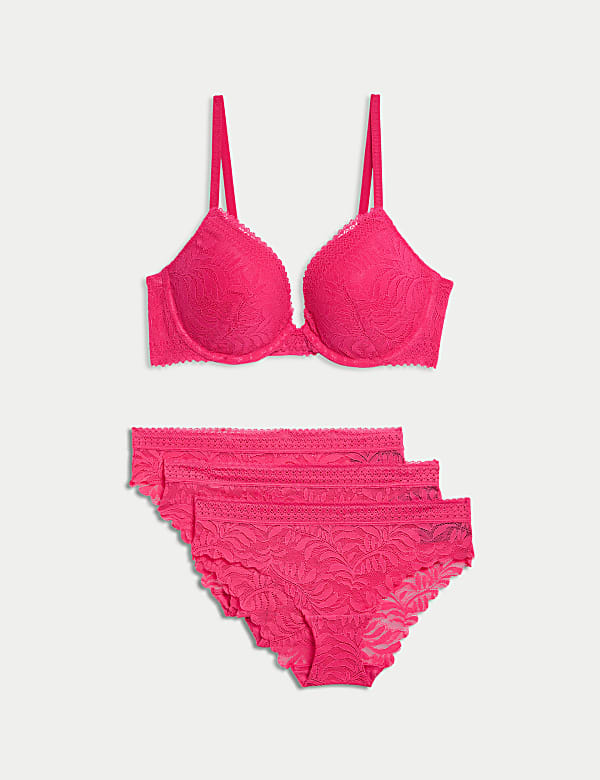 Set Bra Push Up Berkawat Renda Flexifit™ Cup A-E - ID