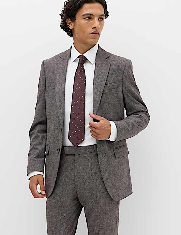 2 Piece Tailored Fit Micro Check Suit