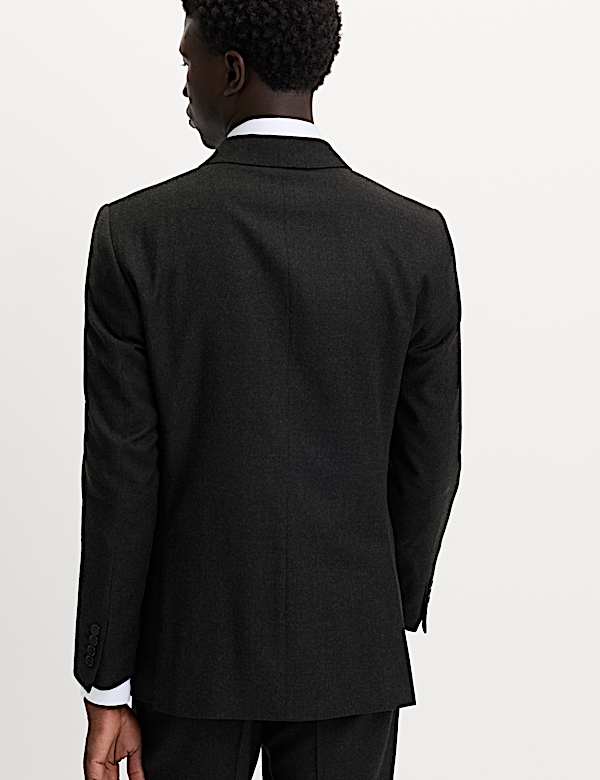 חליפה מפלנל צמר טהור בגזרה ישרה - IL