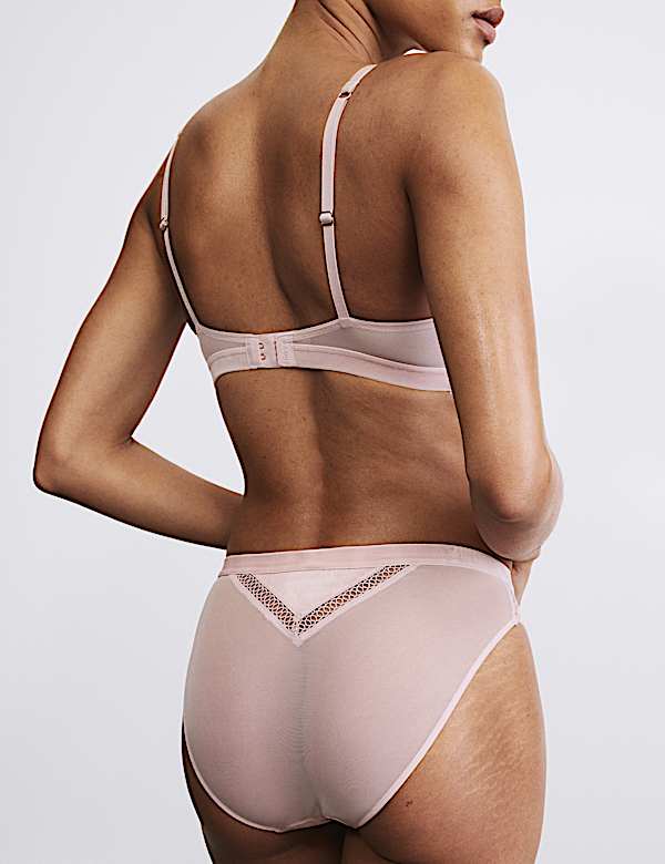 Saffron Satin & Lace Wired Balcony Bra Set A-E - AT