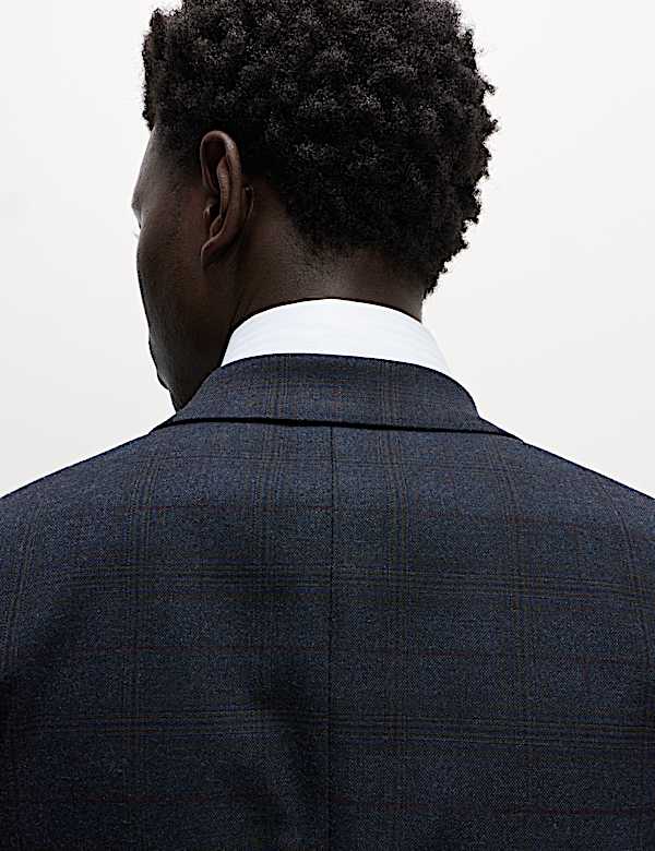 Skinny Fit Check Suit - DK