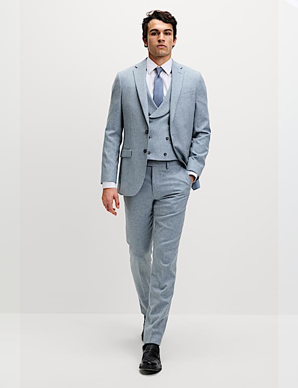 Tailored Fit Wool Rich Tweed Suit  - GR