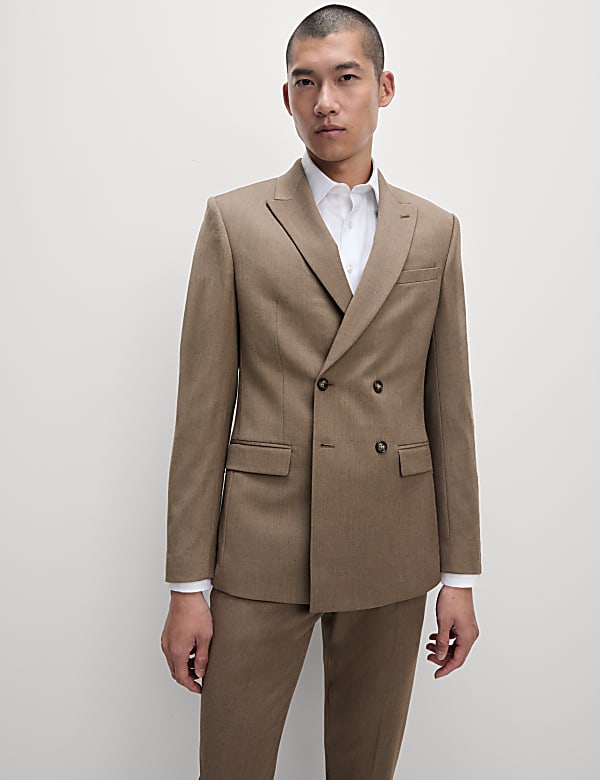 Slim Fit Double Breasted Suit - IS