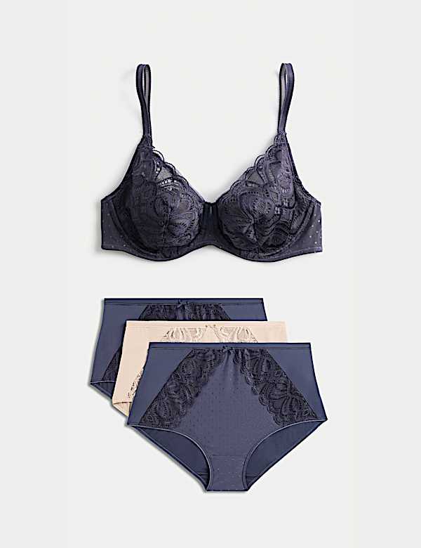 Amelia Lace Natural Lift™ Full Cup Bra Set A-E - ID