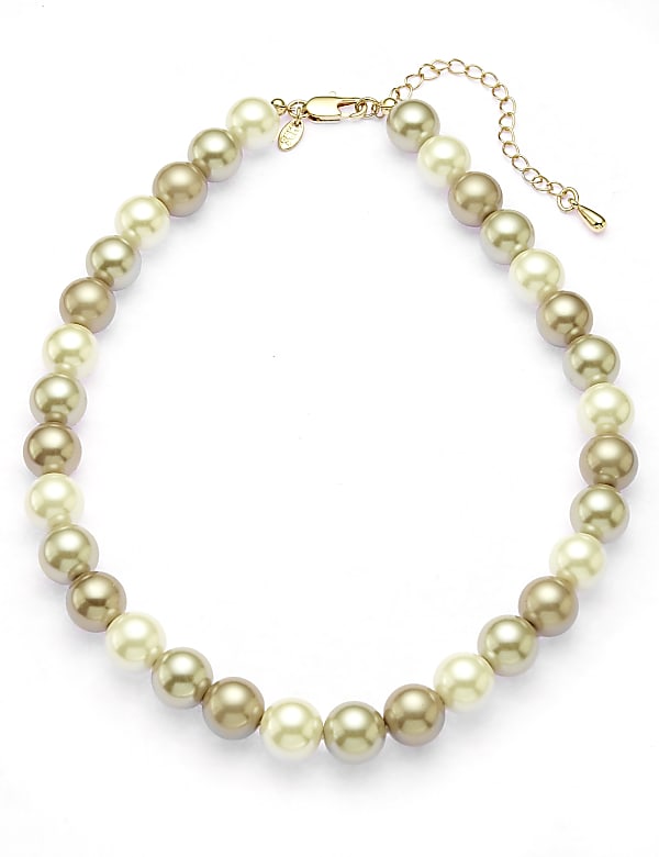 Collier ras de cou en fausses perles à motif dégradé - FR