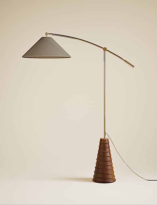 Ribbed Arc Floor Lamp - AL