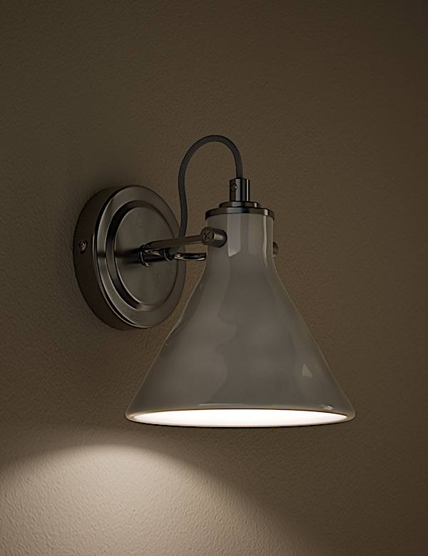 Ceramic Mottled Cone Wall Light - AU