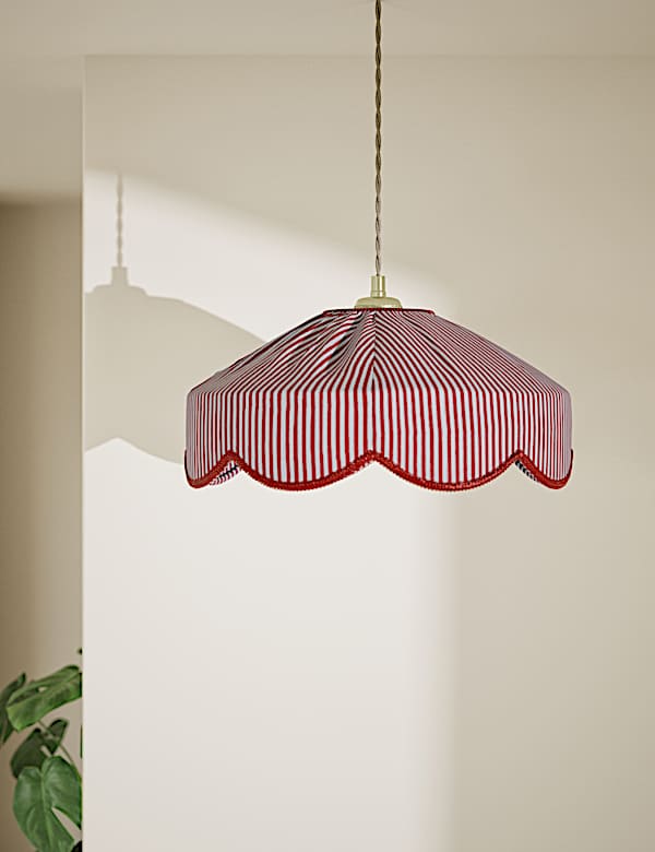 Striped Scallop Lamp Shade - HU