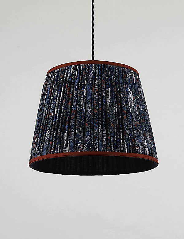 Printed Pleated Ceiling Lamp Shade - GR