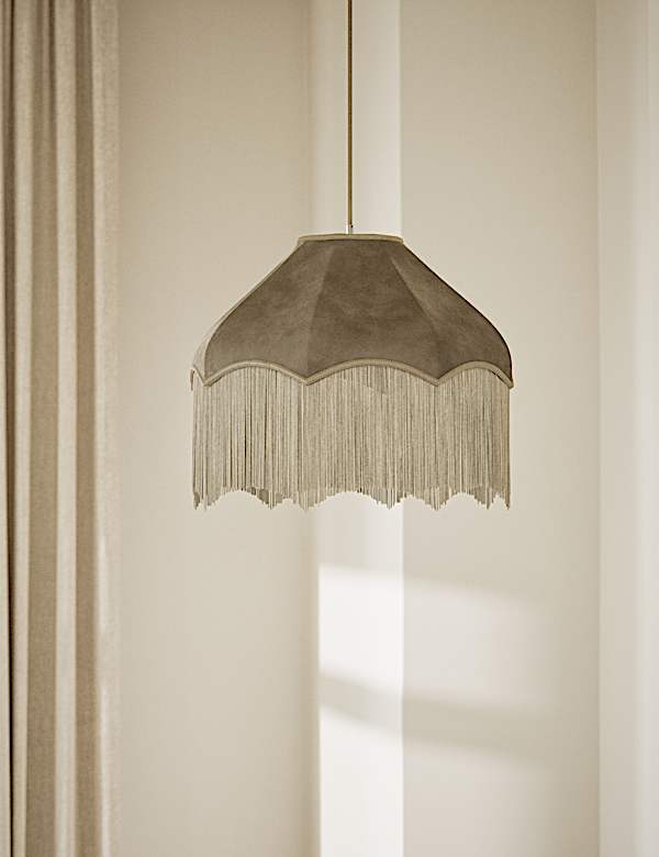 Velvet Fringed Oversized Shade - AU