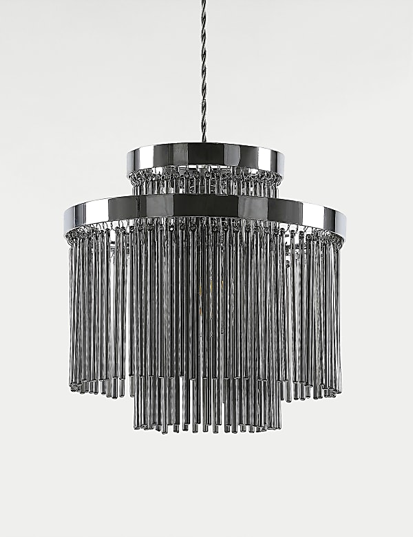Monroe Glass Easy Fit Ceiling Lamp Shade - GR
