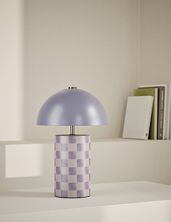 Colby Printed Rechargeable Table Lamp - GR