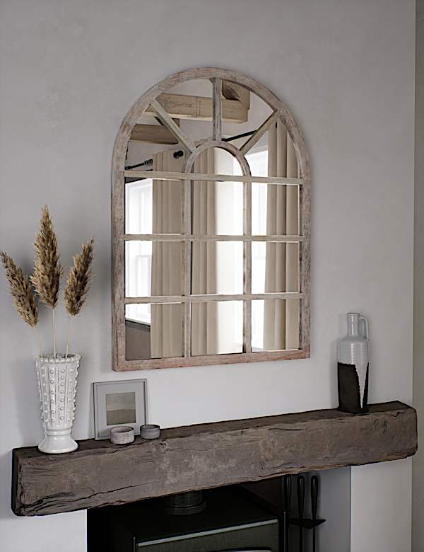 Manhattan Wooden Arch Wall Mirror - GR