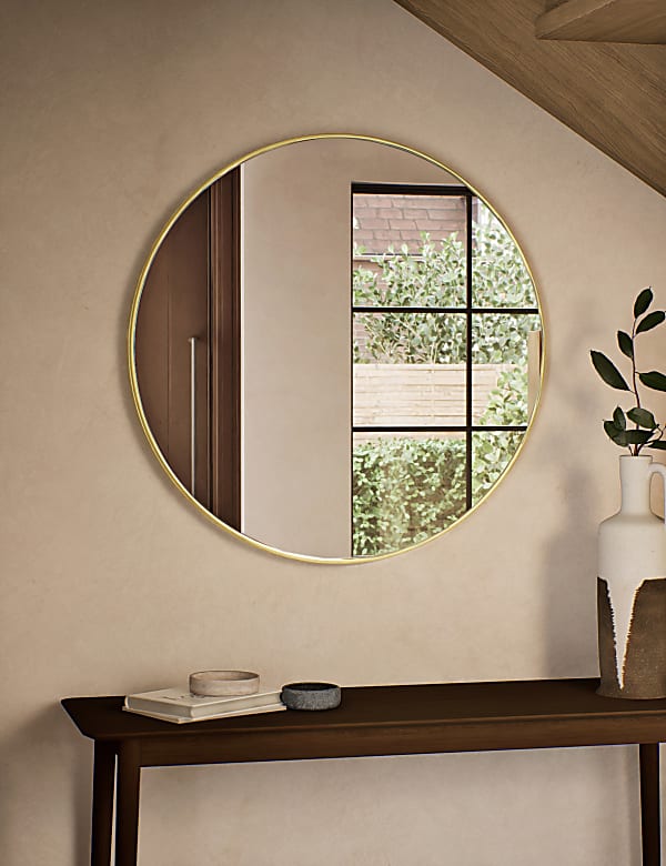 Metal Circle Wall Mirror - GR