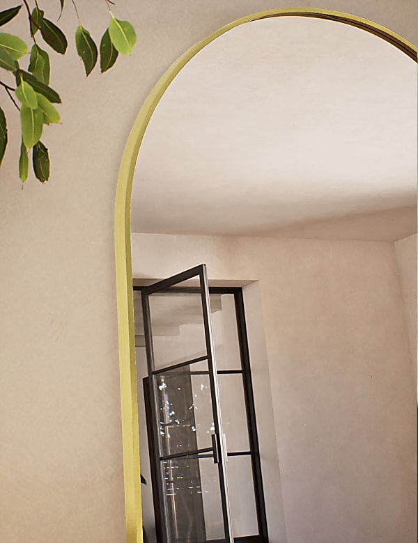 Metal Arch Free Standing Mirror - GR