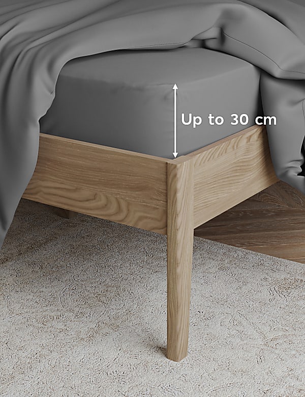 Drap-housse &agrave; bonnets profonds en coton &eacute;gyptien avec une densit&eacute; de tissage de 230 fils - FR