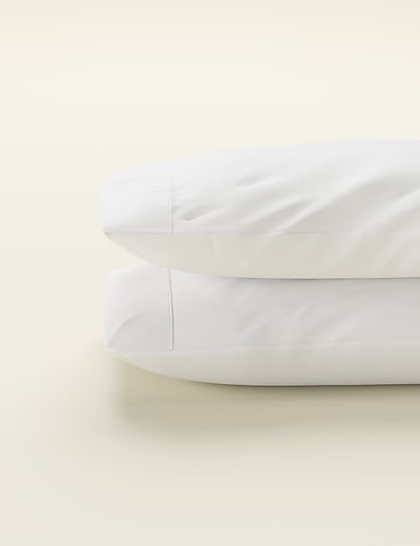 Lot de 2 taies d'oreiller en coton &eacute;gyptien impeccable avec une densit&eacute; de tissage de 230 fils - CH