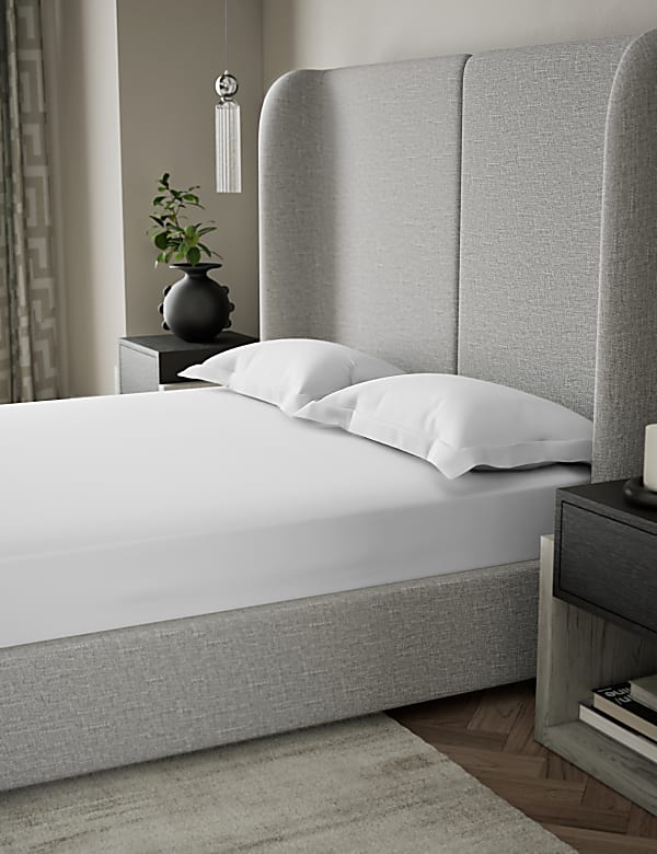 500TC Cotton Sateen Deep Fitted Sheet - AU